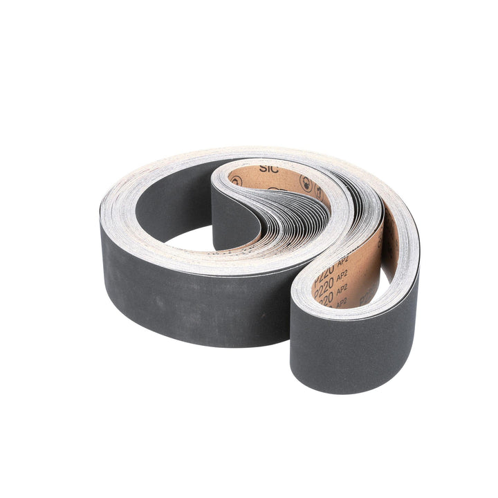 3M Cloth Belt 461F, P220 XF-weight, 4 in x 118 in, Sine-lok,
Single-flex