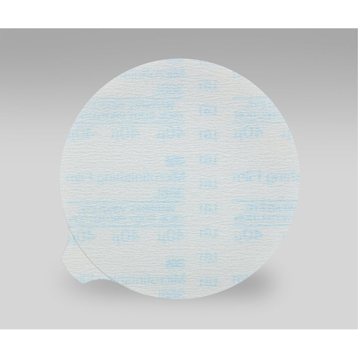 3M Microfinishing PSA Film Disc 268L, 40 Mic 3MIL, Type D, 6 in x NH,Die 600Z