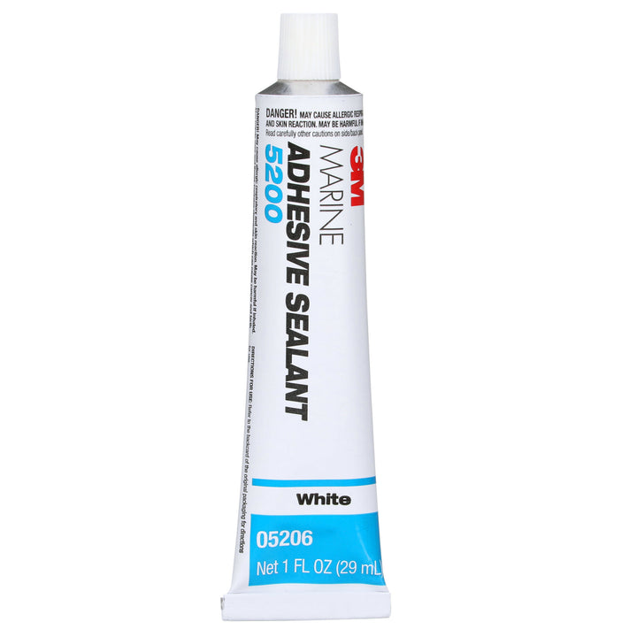 3M Marine Adhesive Sealant 5200, White, 1 oz Tube