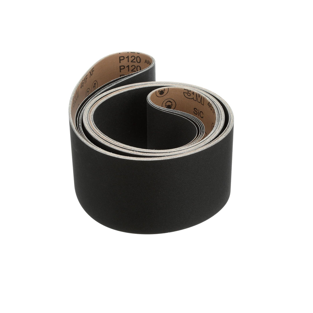 3M Cloth Belt 461F, P120 XF-weight, 6 in x 189 in, Film-lok,
Single-flex