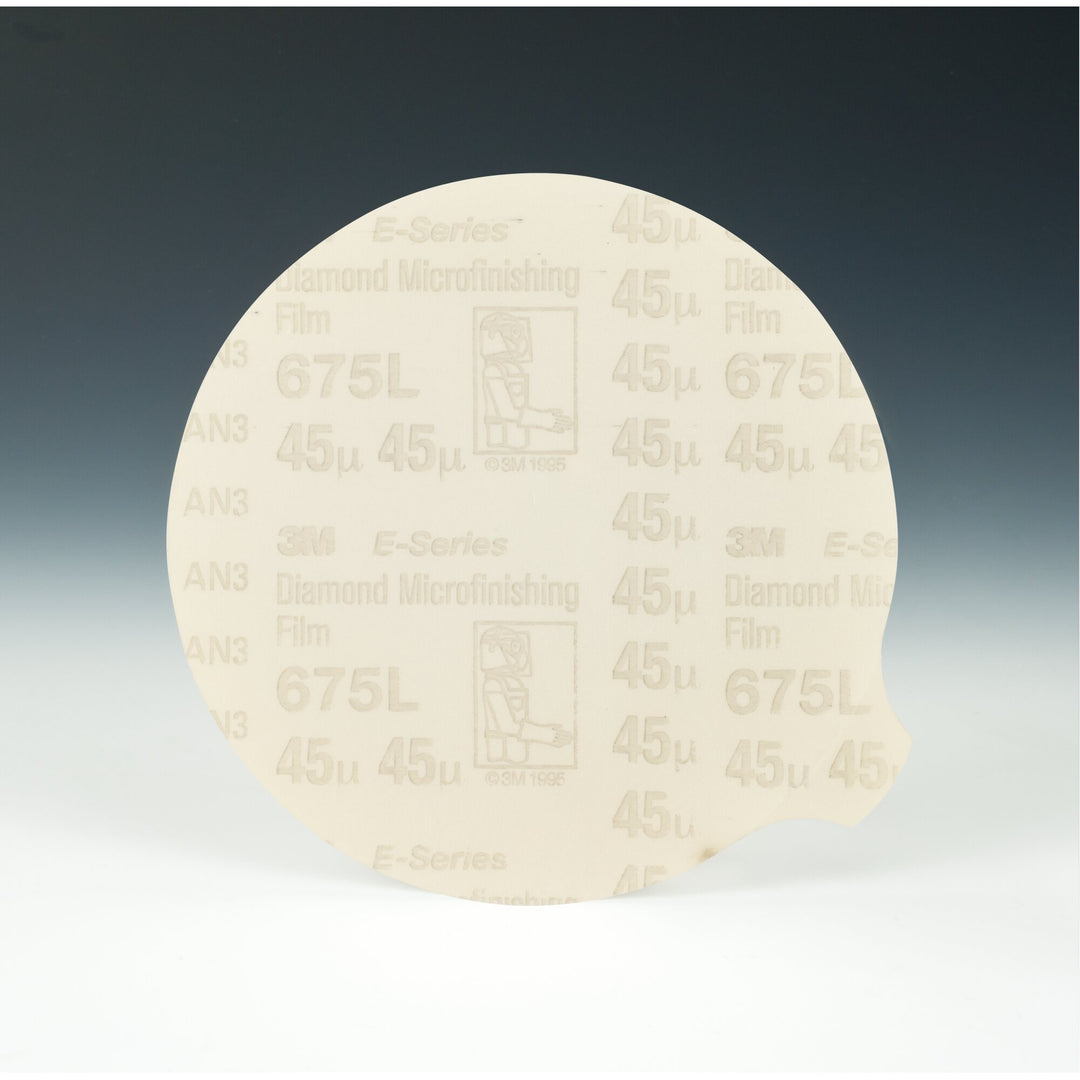 3M Diamond Microfinishing Film PSA Disc 675L, 45 Mic 5MIL, Gray, 5 in xNH