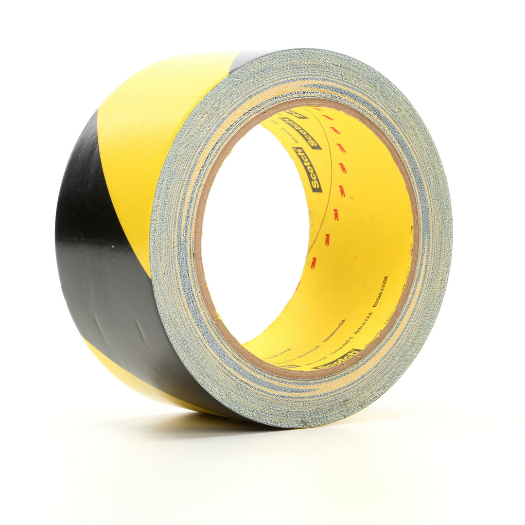 3M Safety Stripe Vinyl Tape 5702, Black/Yellow, 2 in x 36 yd, 5.4 mil
