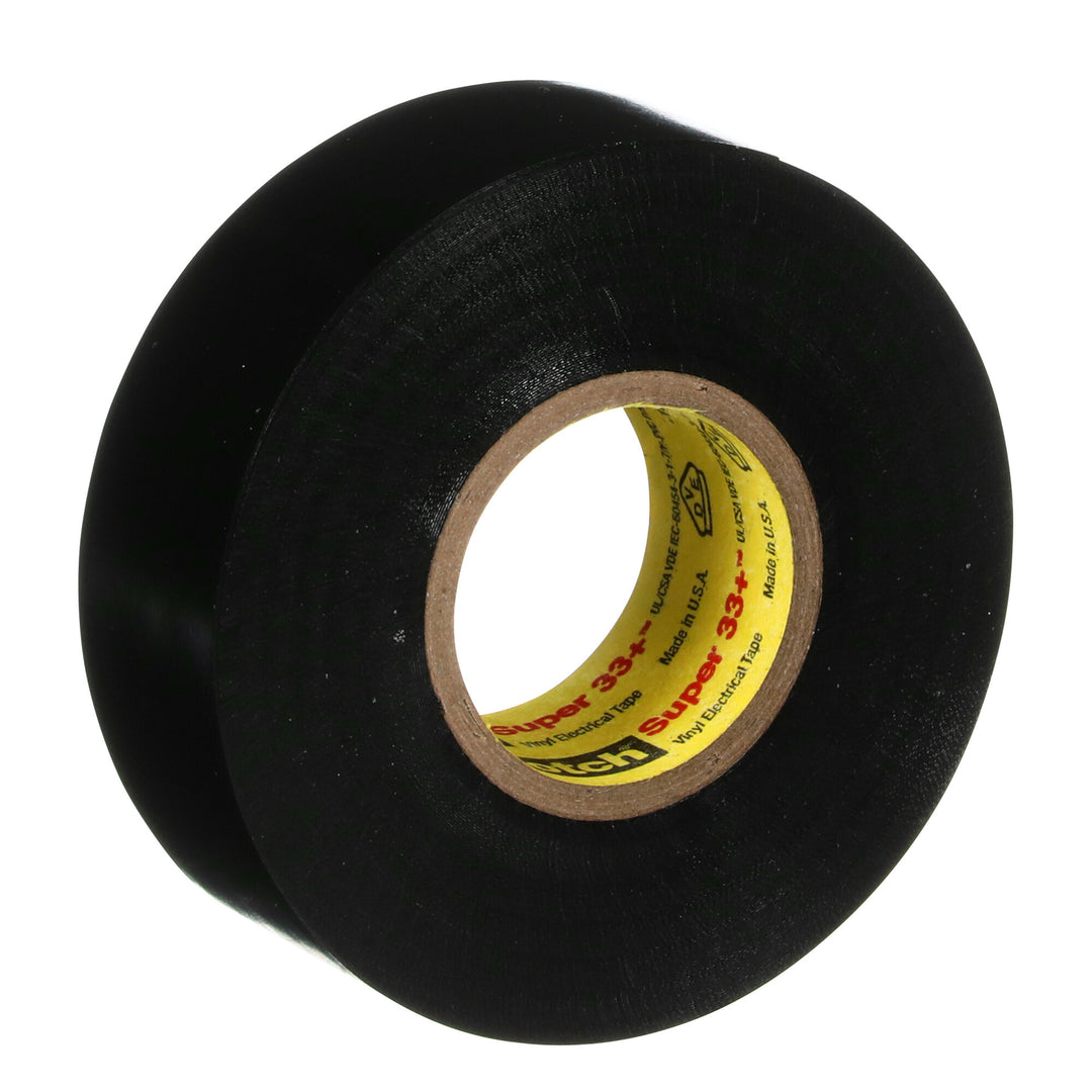 Scotch® Super 33+ Vinyl Electrical Tape, 3/4 in x 44 ft, Black, 10
rolls/carton