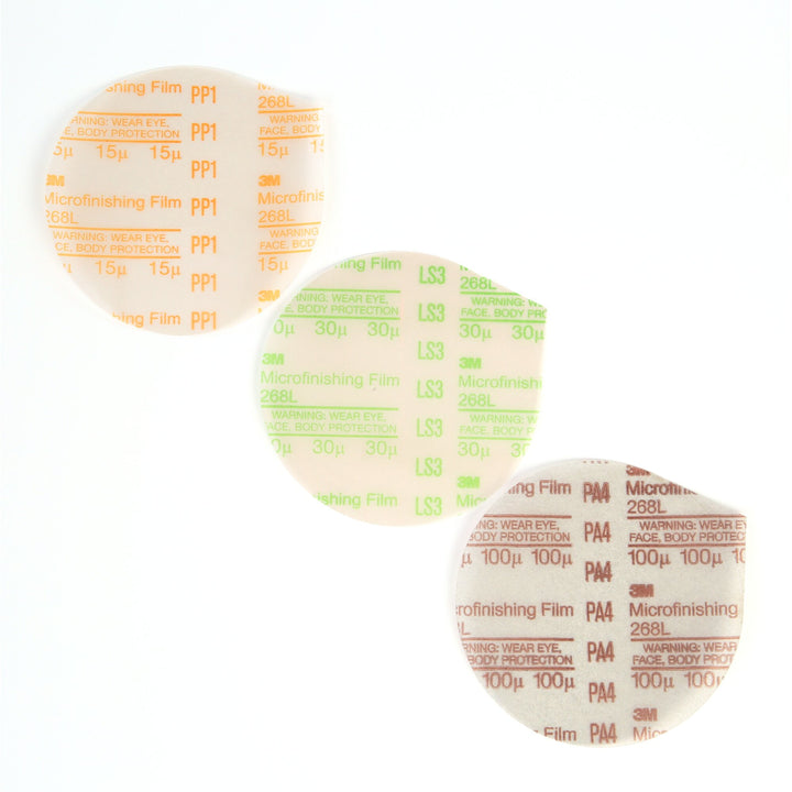 3M Microfinishing PSA Film Disc Roll 268L, 3 in x NH x 250, 40 Mic,Type D