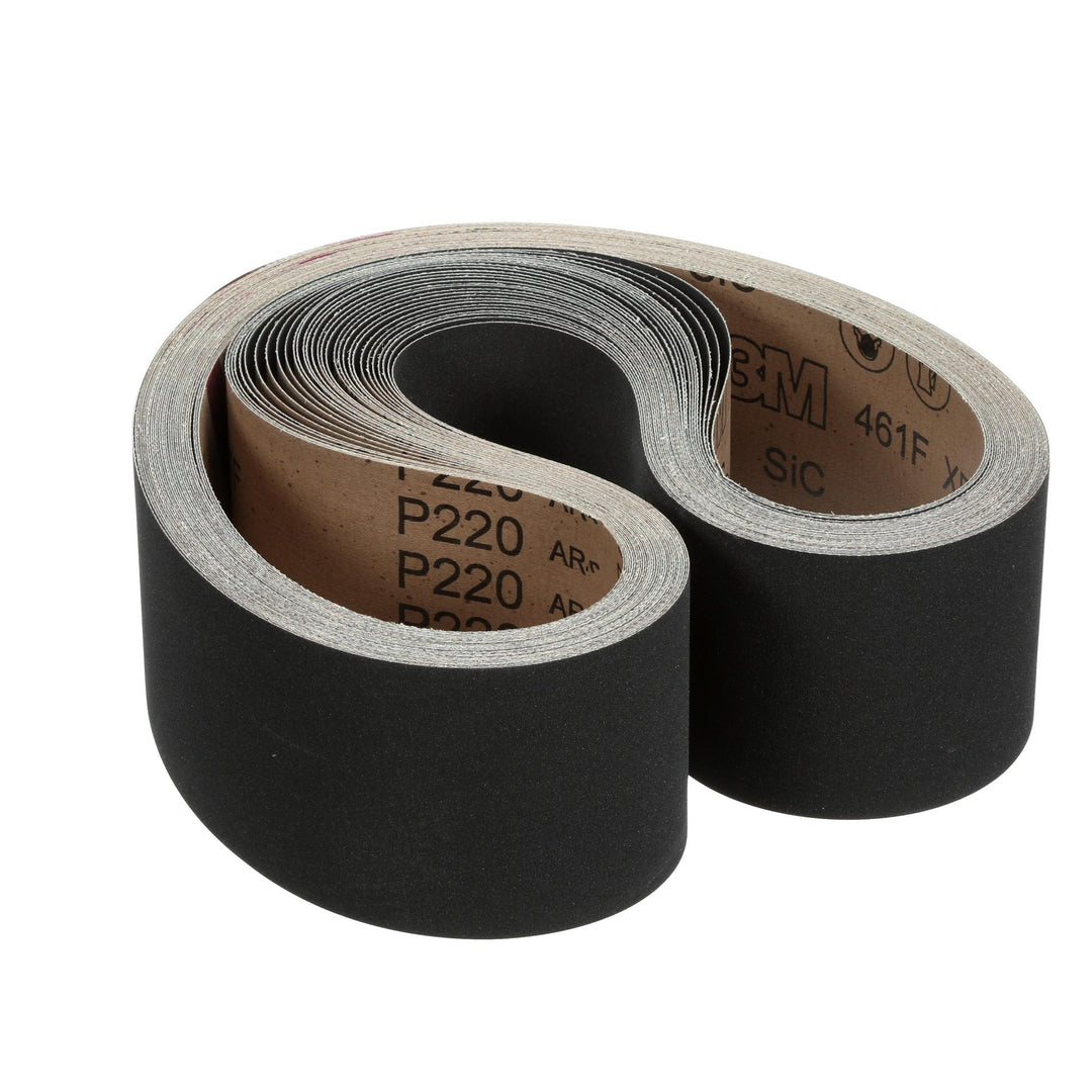 3M Cloth Belt 461F, P220 XF-weight, 4 in x 54 in, Film-lok,
Single-flex