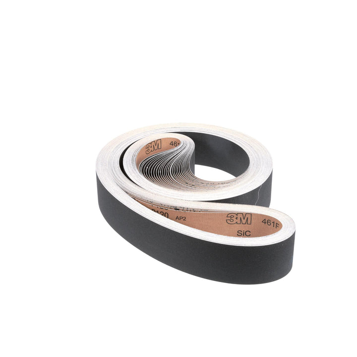 3M Cloth Belt 461F, P120 XF-weight, 3-1/2 in x 132 in, Sine-lok,
Single-flex