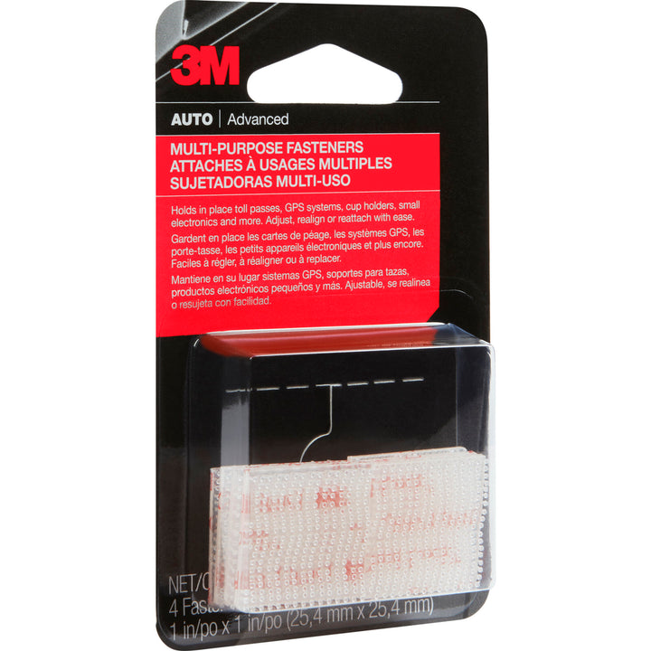 3M Dual Lock Reclosable Fasteners, 04862, 1 in X 1 in, 4 pair perpack