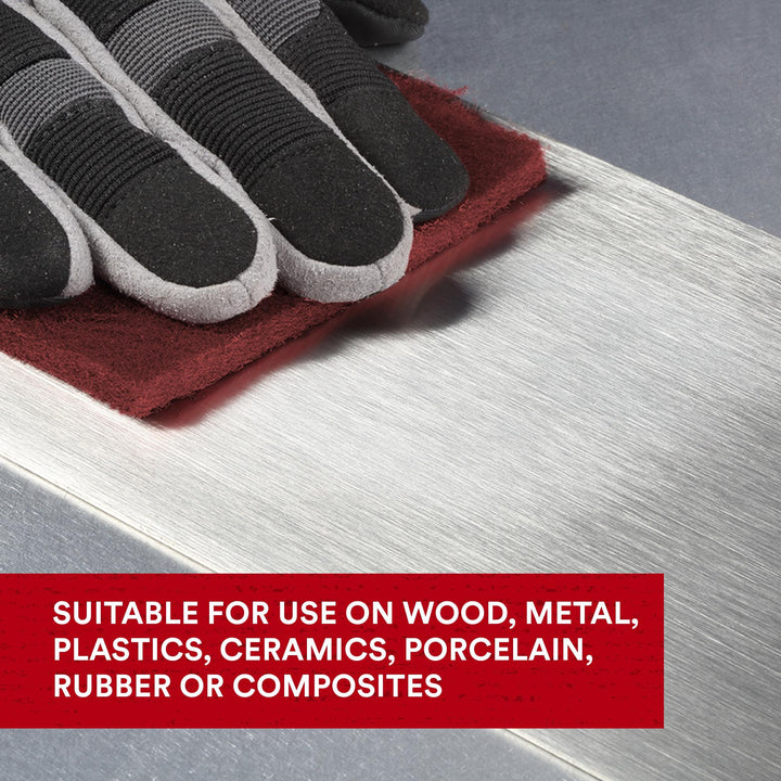 Scotch-Brite Hand Pad 7447, HP-HP, A/O Very Fine, Maroon,6 in x 9 in