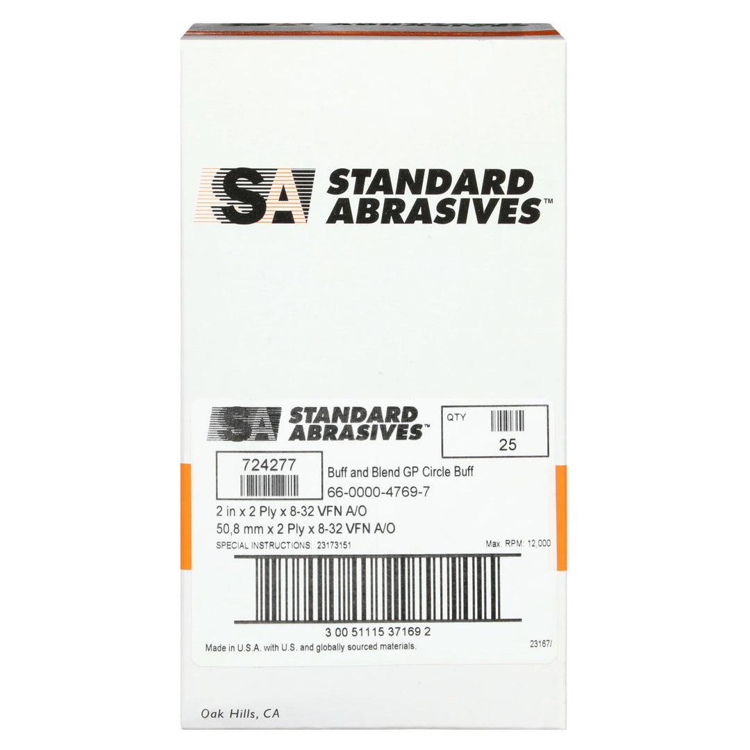 Standard Abrasives Buff and Blend Circle Buff GP 724277, A/O Very Fine