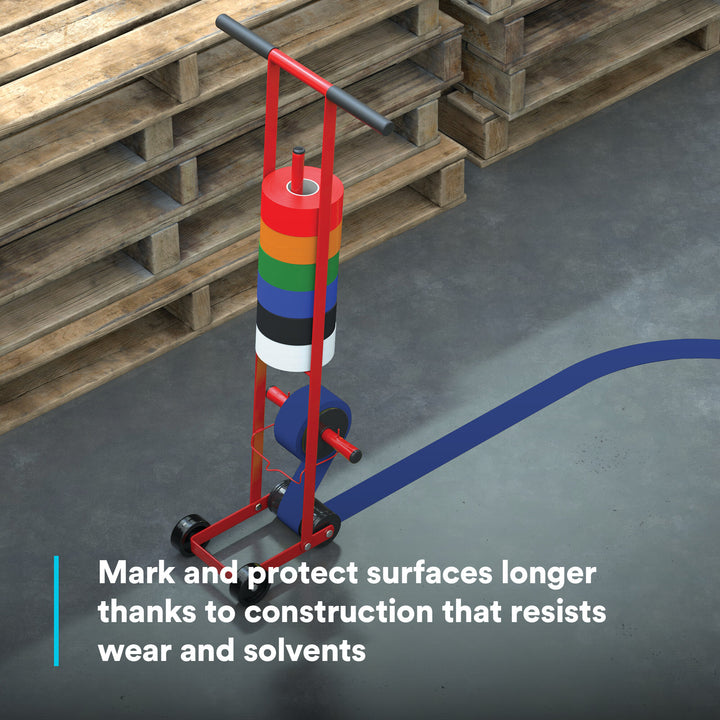 3M Vinyl Tape 471, Blue, 3 in x 36 yd, 5.2 mil, 12 Roll/Case