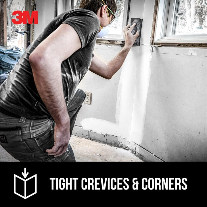 3M Fine Grit Extra Large Angled Drywall Sanding Sponge, 910-DSA-12-2PK