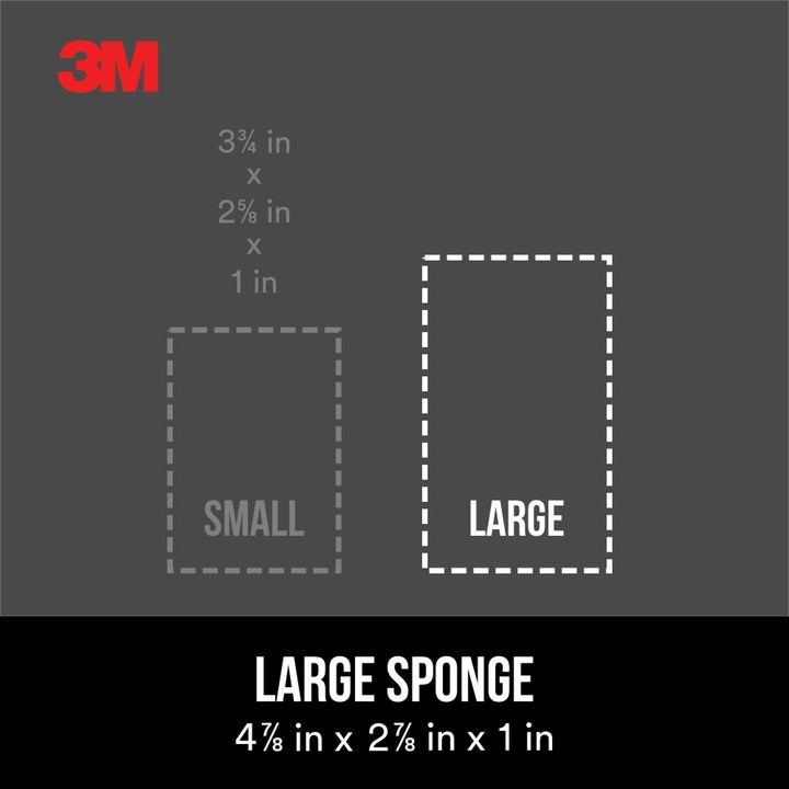 3M Drywall Sanding Sponge 9095DC-NA, Dual Grit Block, 2 7/8 in x 4 7/8 in x 1 in