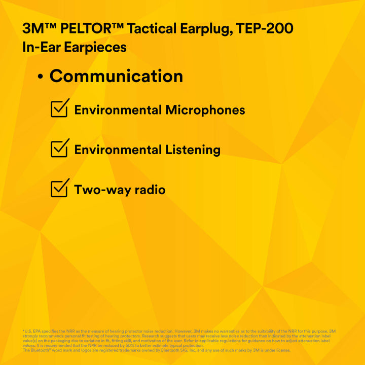 3M PELTOR Tactical Earplug, TEP-200