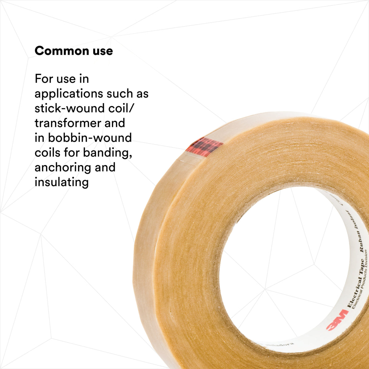 3M Composite Film Electrical Tape 44HT, 24 in x 90 yd, 3 in Paper Core ...