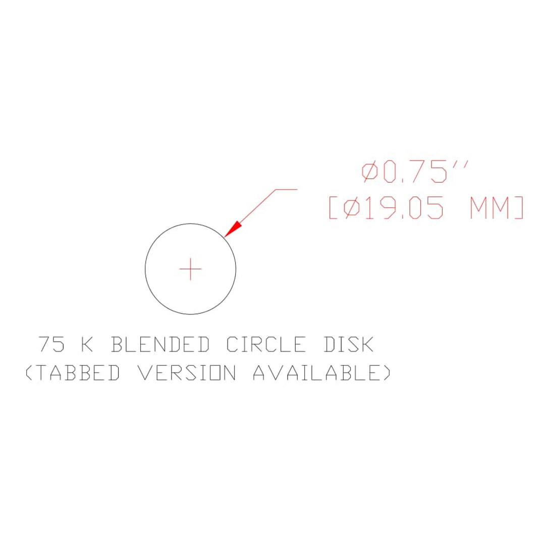 3M Finesse-it PSA Film Disc Roll 464LA, A7 3MIL, 3/4 in x NH, Die 75K