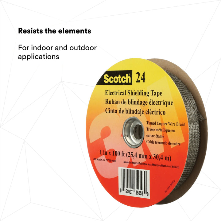 Scotch® Electrical Shielding Tape 24, 1 in x 100 ft (25 mm x 30,5 m)