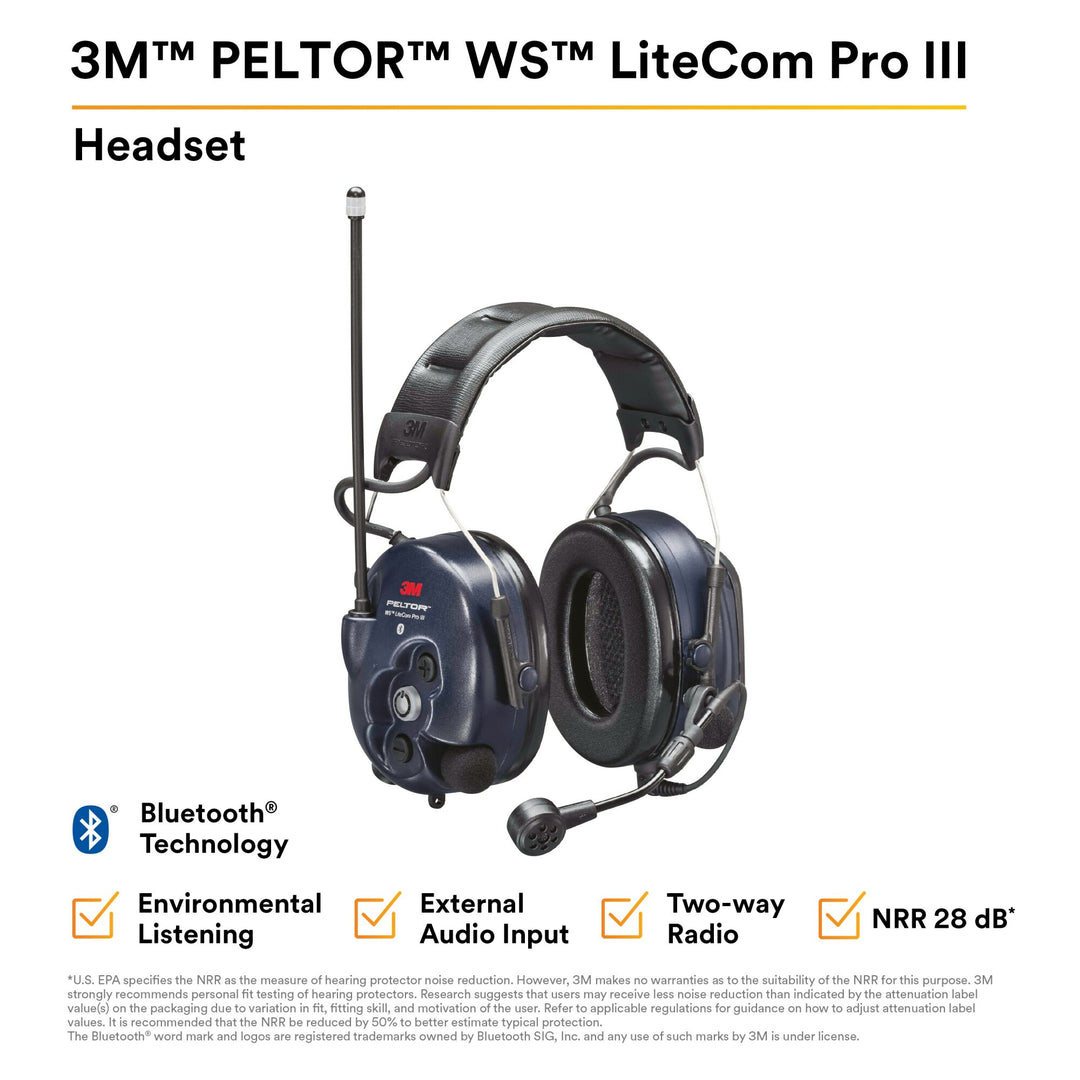 3M PELTOR WS ProTac XP Communication Headset featuring Bluetooth®technology -