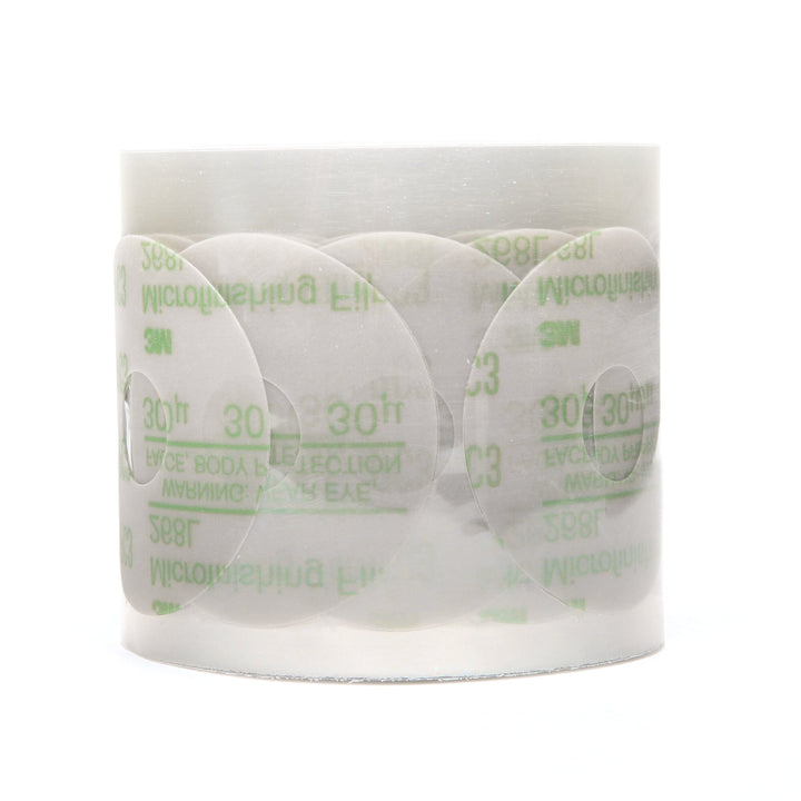 3M Microfinishing PSA Film Disc Roll 268L, 5 in x NH x 125, 50 Micron,Type D