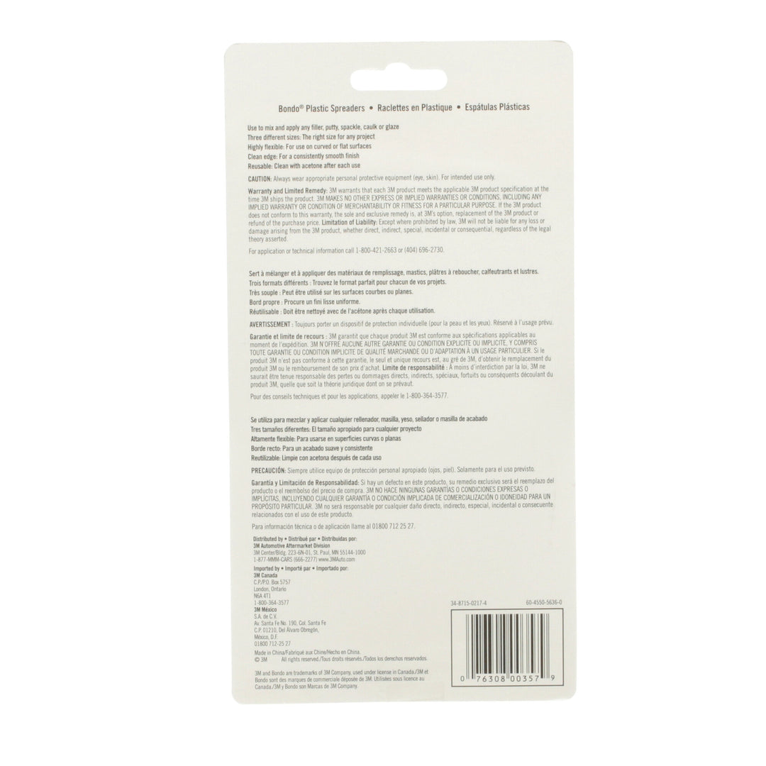 Bondo® Spreader, 00357, 3 per pack