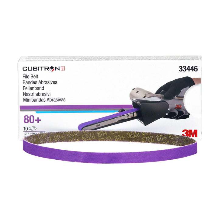 3M Cubitron II File Belt, 33446, 80+, 1/2 in x 18 in (12.7 mm x 457.2
mm)