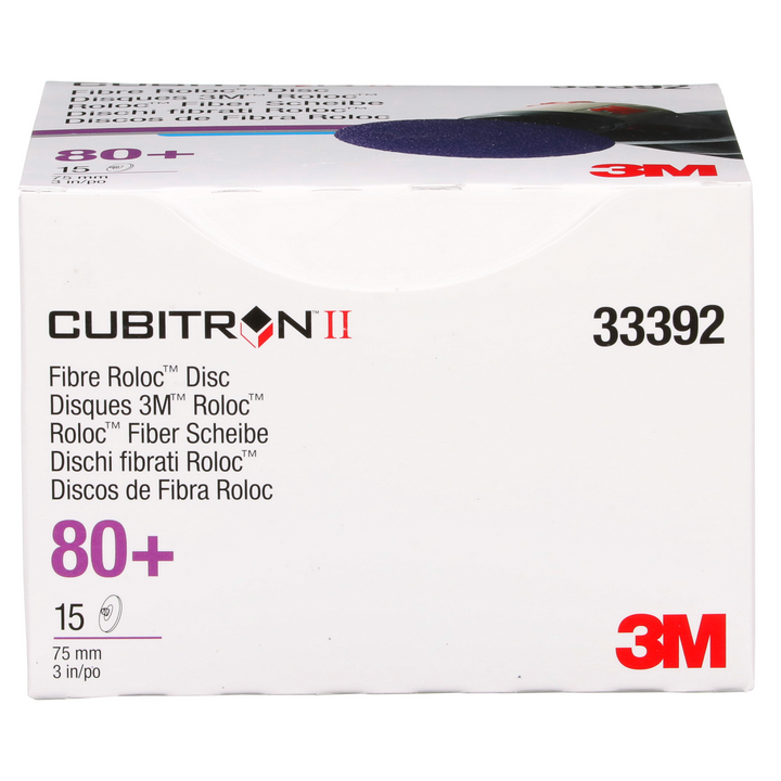 3M Cubitron II Roloc Fibre Disc 786C, 33392, 3 in (75 mm), 80+