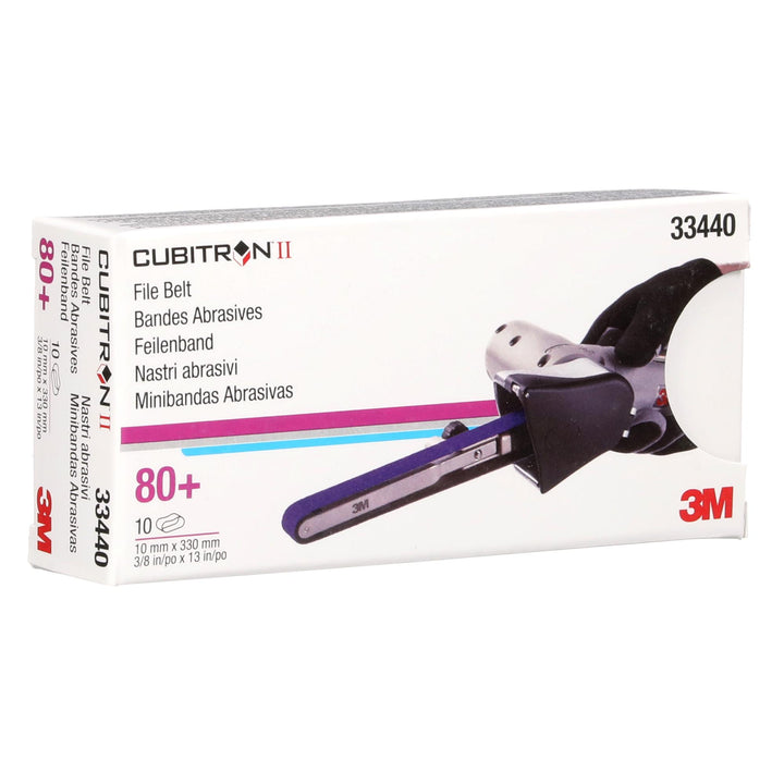 3M Cubitron II File Belt, 33440, 80+, 10 mm x 330 mm (3/8 in x 13 in)