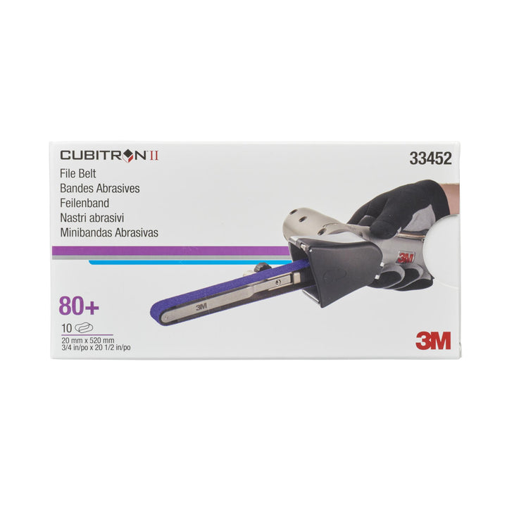 3M Cubitron II 786F File Belt, 33452, 25/32 in x 20 15/32 in, 80+, 10
per carton