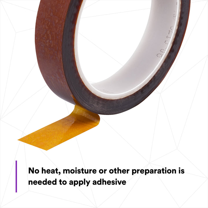 3M Polyimide Film Electrical Tape 1205, Amber, Acrylic Adhesive, 1 mil
film