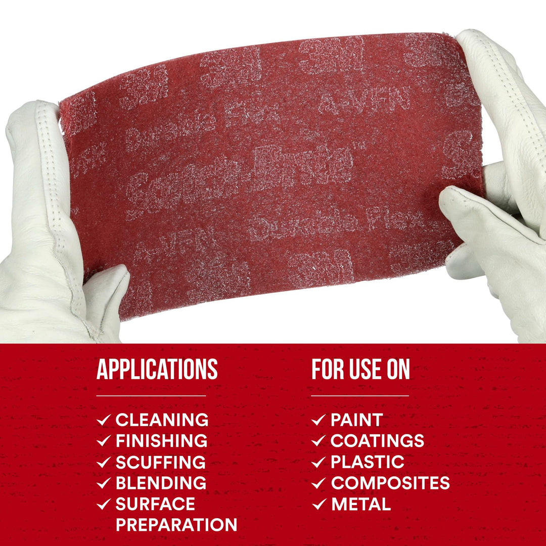 Scotch-Brite Durable Flex Hand Pad, MX-HP, SiC Ultra Fine, Gray, 4-1/2 in x 9 in