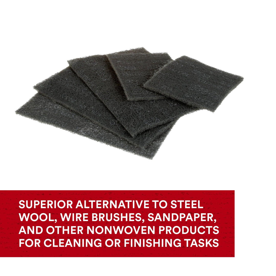 Scotch-Brite Durable Flex Hand Pad, MX-HP, SiC Ultra Fine, Gray, 4-1/2 in x 9 in