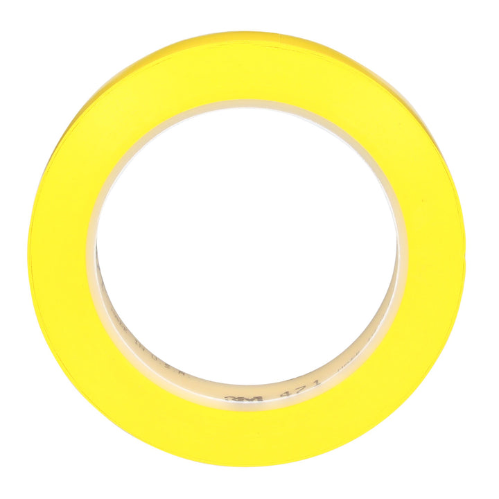 3M Vinyl Tape 471, Yellow, 3/4 in x 36 yd, 5.2 mil, 48 Roll/Case
