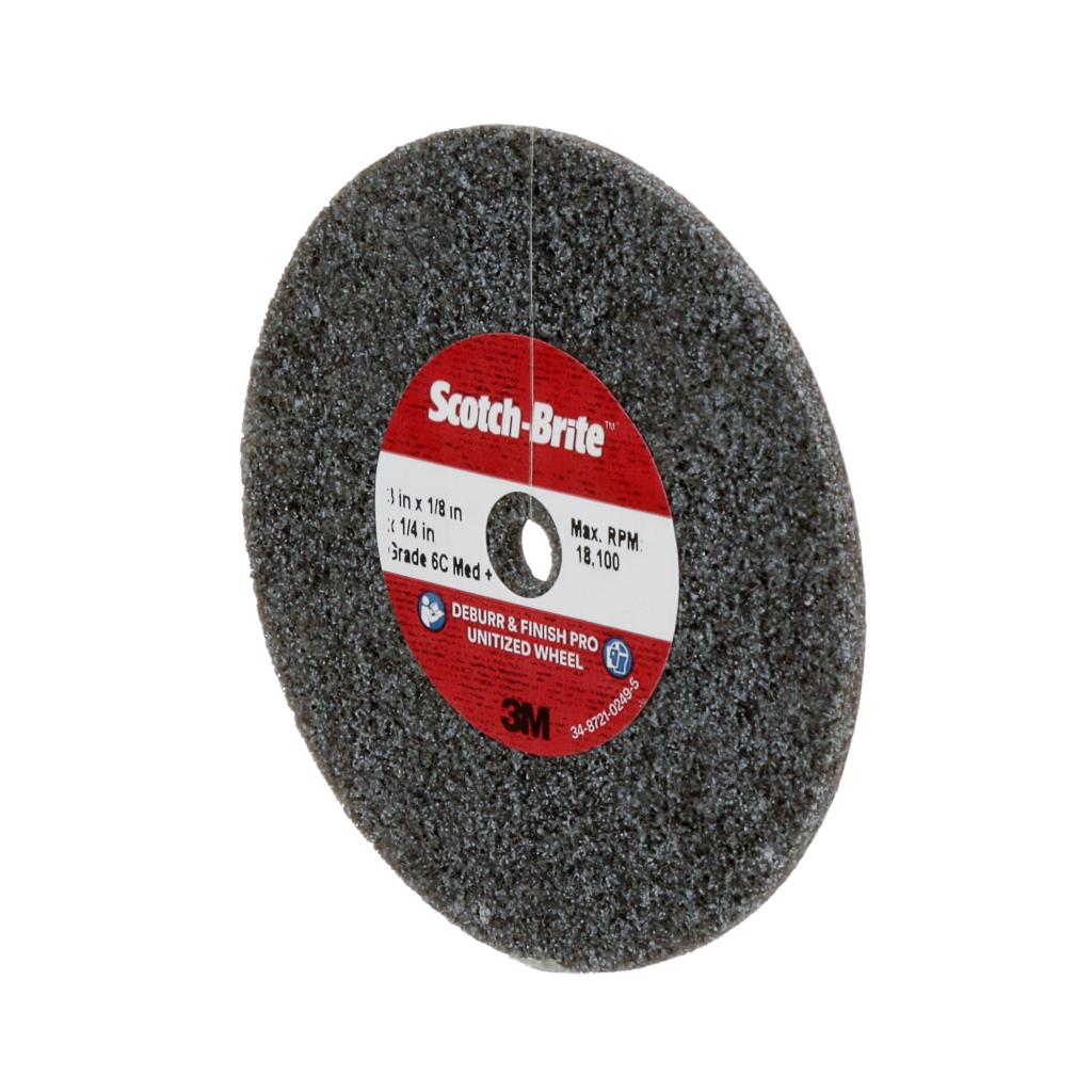 Scotch-Brite Deburr & Finish Pro Unitized Wheel, DP-UW, 6C Medium+