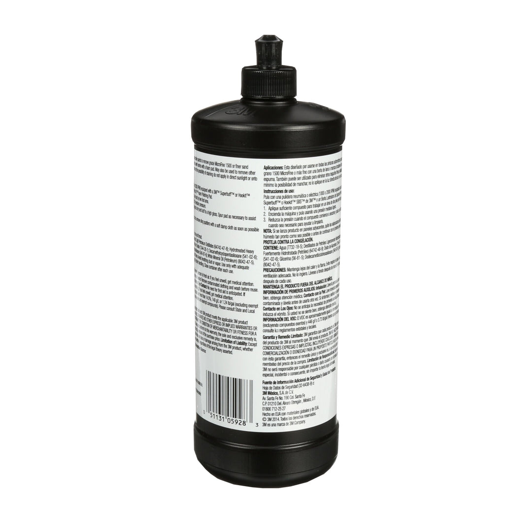 3M Finesse-it II Machine Polish, 05928, 1 qt (32 fl oz/946 mL), 6 percase