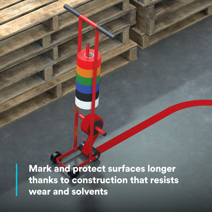 3M Vinyl Tape 471, Red, 3 in x 36 yd, 5.2 mil, 12 Roll/Case