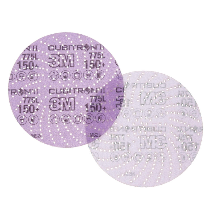 3M Xtract Cubitron II Film Disc 775L, 150+, 6 in, Die 600LG,
50/Carton