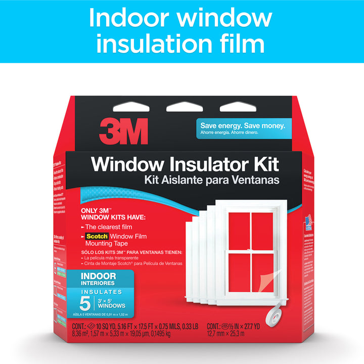 3M Indoor Window Insulator Kit - Five Pack 2141W-6