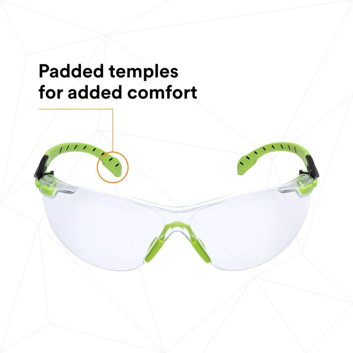 3M Solus 1000-Series Safety Glasses S1201SGAF, Green/Black