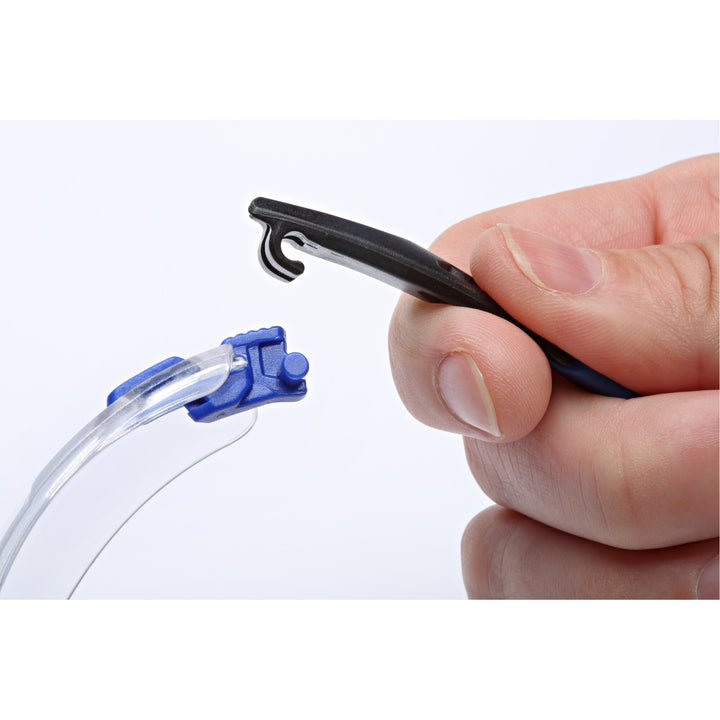 3M Solus Safety Glasses 1000-Series S1101SGAF-KT, Kit, Foam, Strap,Black/Blue