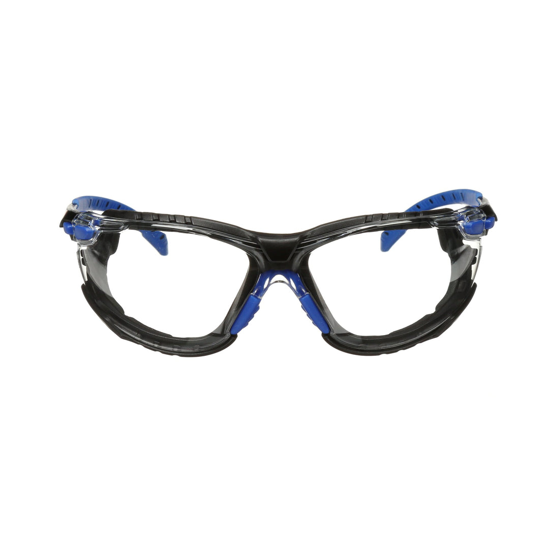 3M Solus Safety Glasses 1000-Series S1101SGAF-KT, Kit, Foam, Strap,Black/Blue