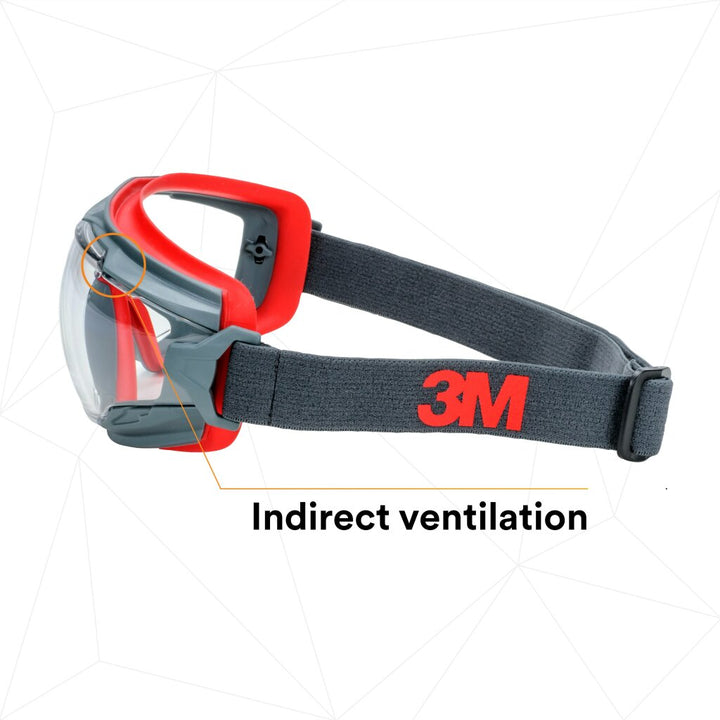 3M GoggleGear 500 Series GG501SGAF, Clear Scotchgard Anti-fog lens 10EA/Case