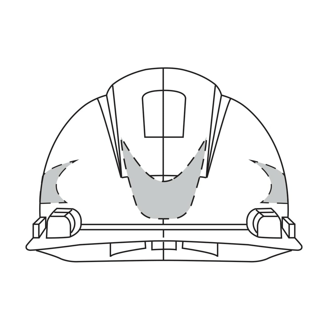 3M Elevated Temperature Aluminum Front Helmet Cover, FC1-AL, Silver