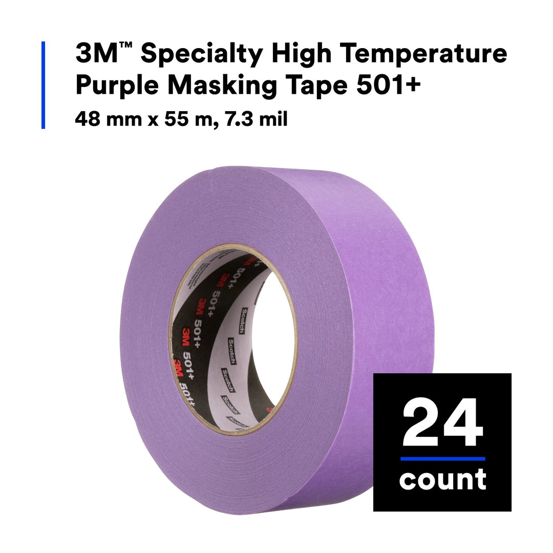 3M Specialty High Temperature Masking Tape 501+, Purple, 48 mm x 55m, 6.0 mil