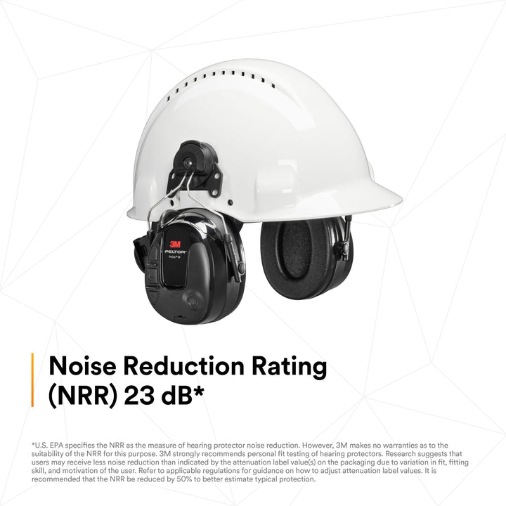 3M PELTOR ProTac III MT13H221P3E, Headset, Black, Helmet Attached