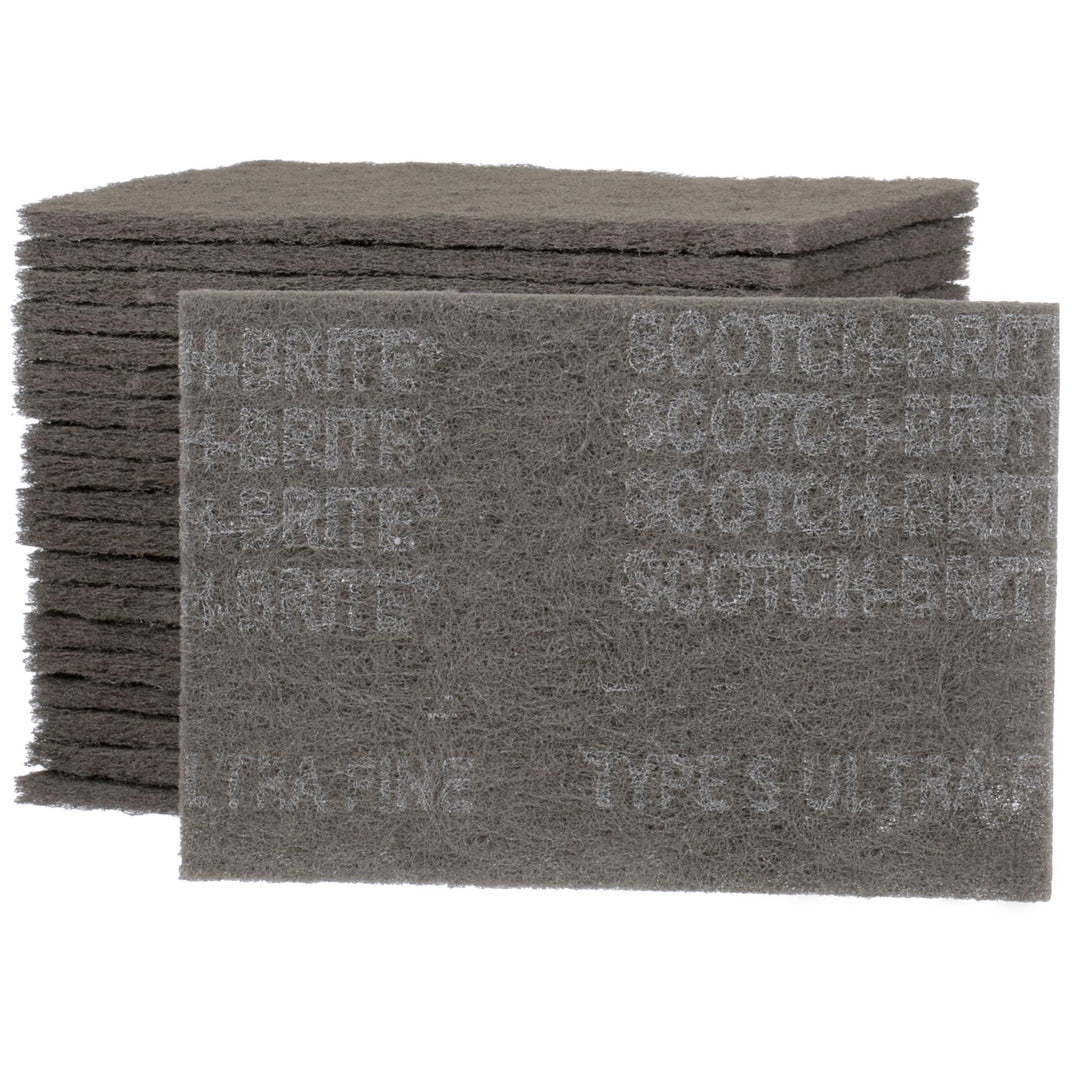 Scotch-Brite Hand Pad 7448, HP-HP, SiC Ultra Fine, Gray, 6 in x 9 in,
20/Carton