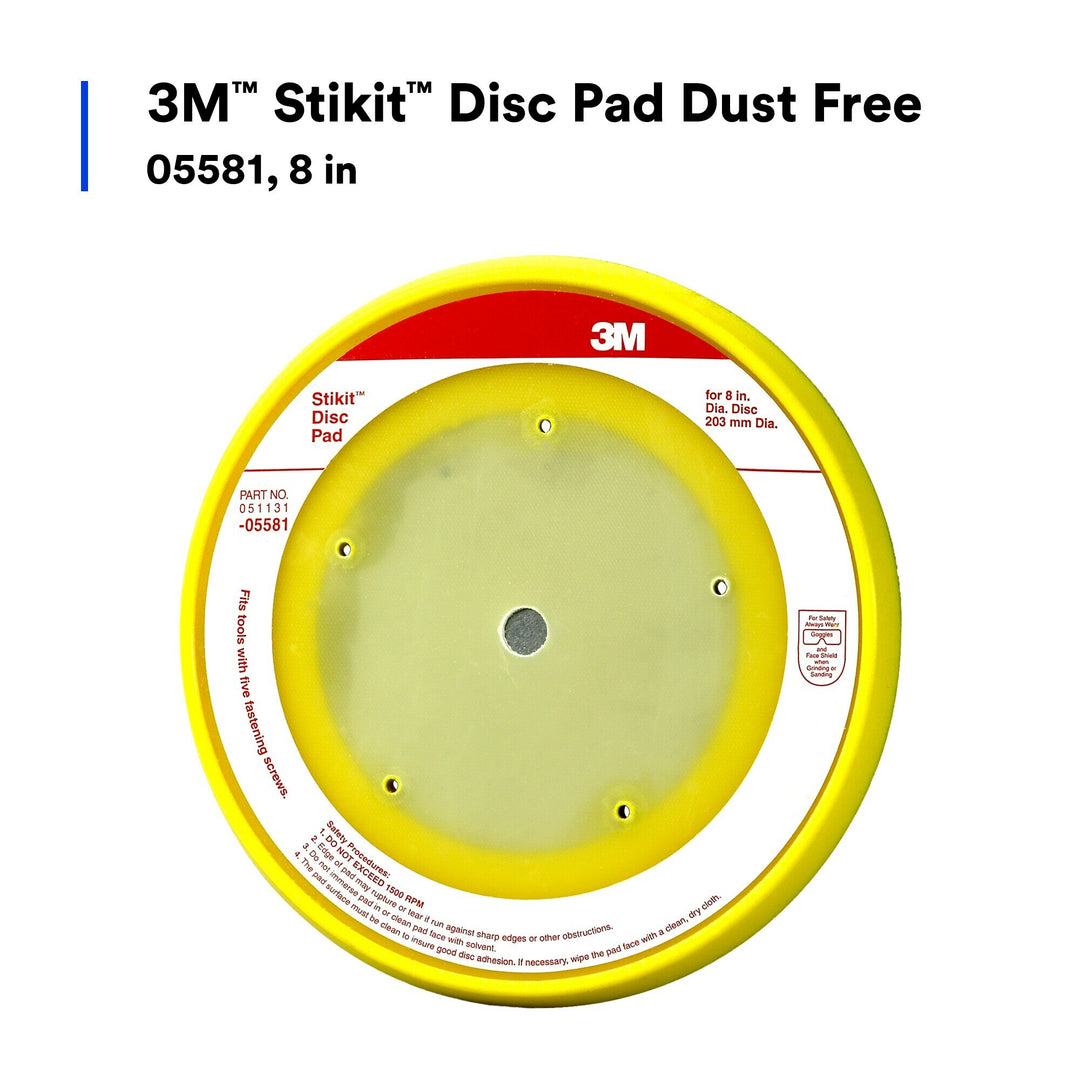 3M Stikit Disc Pad Dust Free, 05581, 8 in