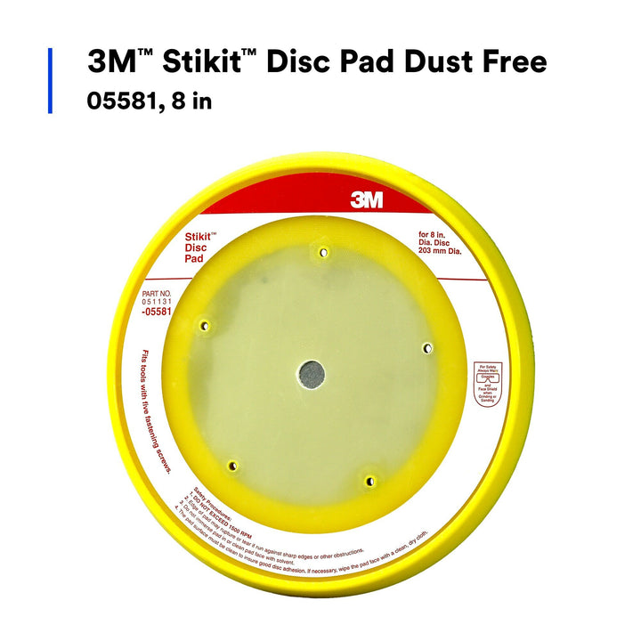 3M Stikit Disc Pad Dust Free, 05581, 8 in