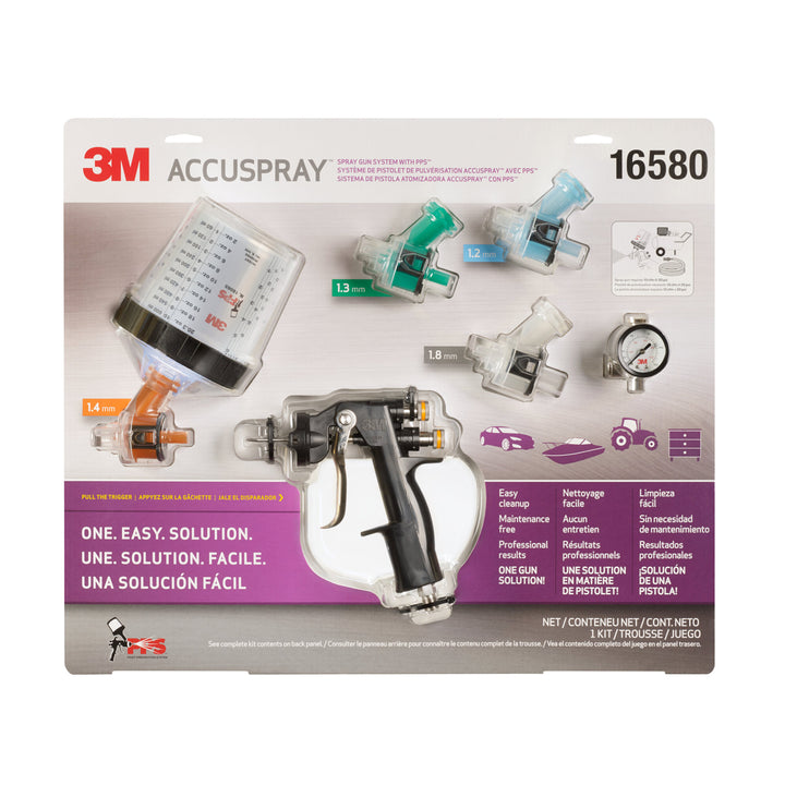 3M Accuspray ONE Spray Gun System with Standard PPS, 16580, 4 percase