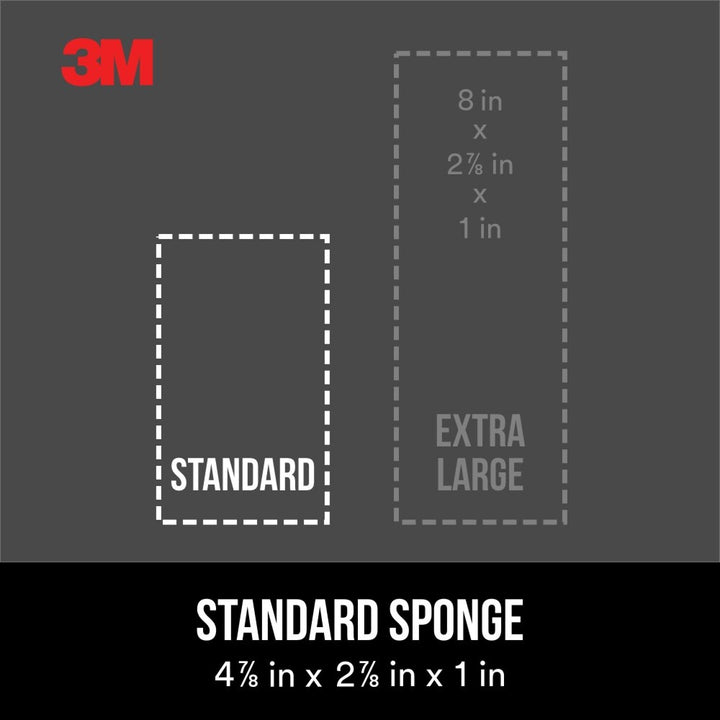 3M Drywall Sanding Sponge CP-042, Single Angle, 2 7/8 in x 4 7/8 in x 1 in, Fine