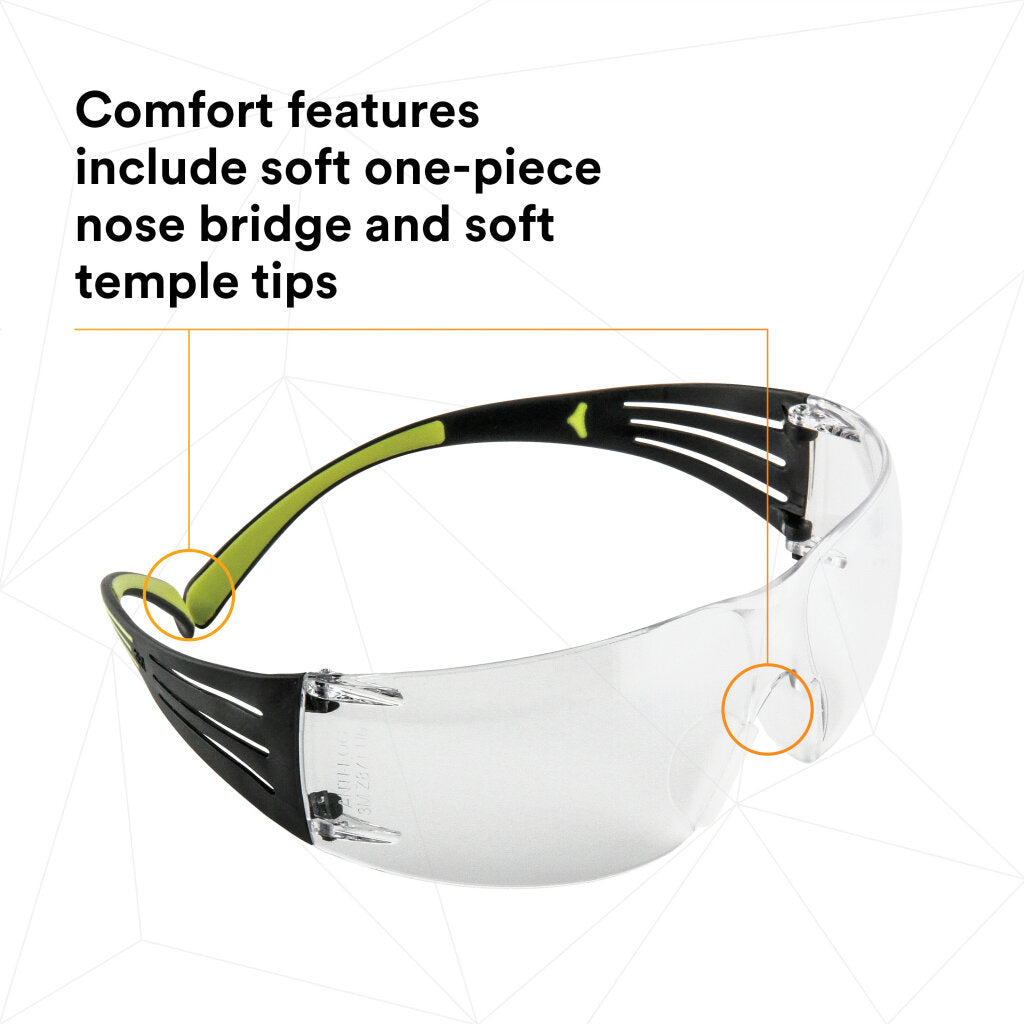 3M SecureFit Protective Eyewear SF401AF, Clear Anti-fog Lens