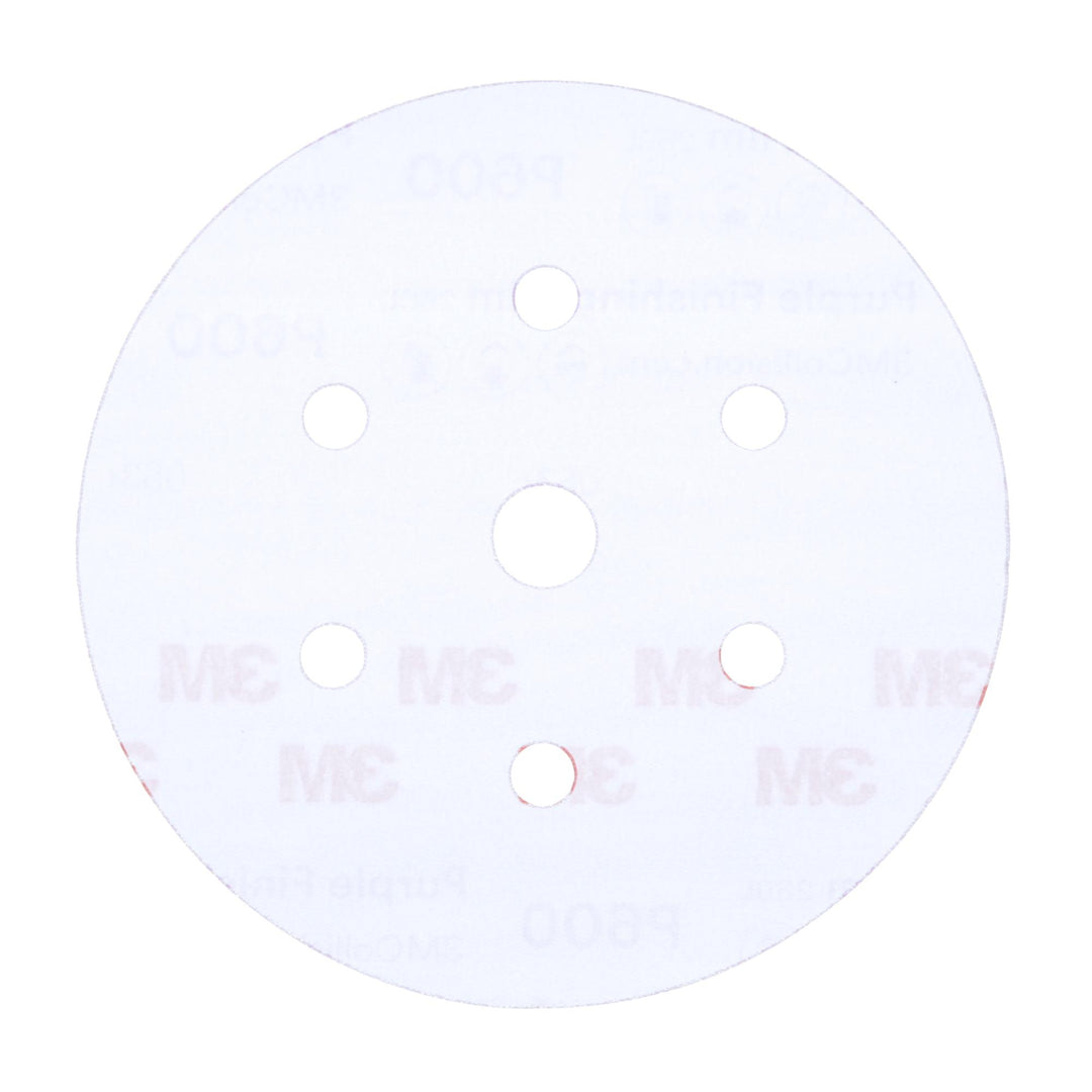 3M Purple Finishing Film Hookit Disc Dust-Free, 30771, 6 in, P600